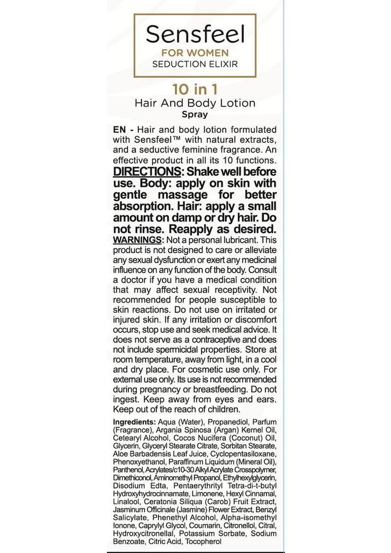 Sensfeel For Women - Seduction Elixir 10 in 1 Hair & Body Lotion