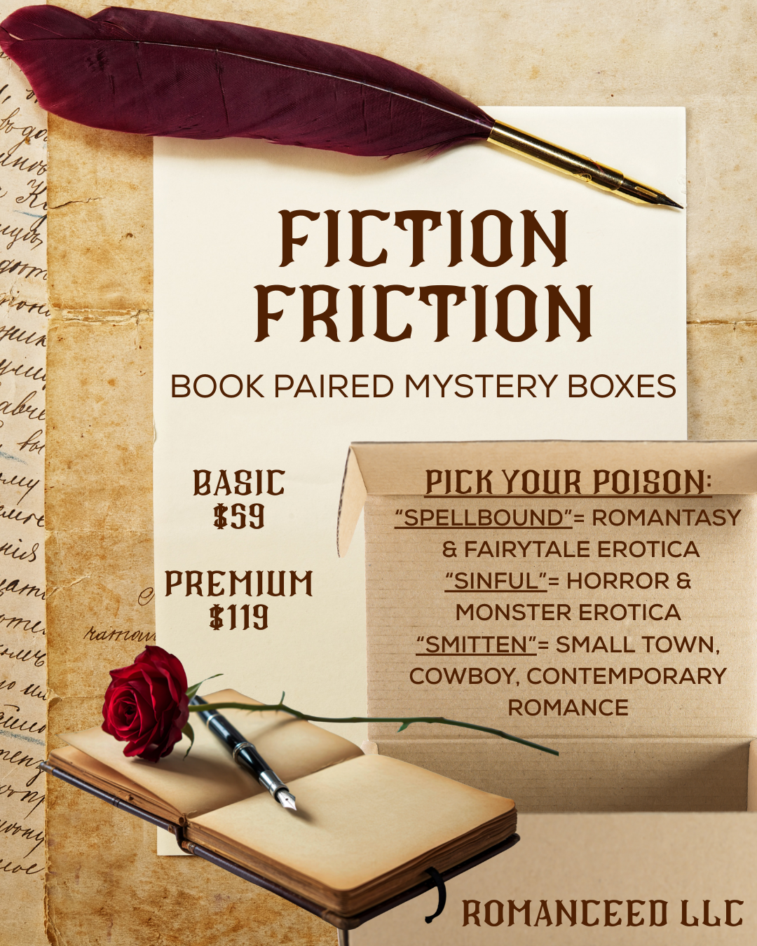 Fiction Friction Mystery Book Pairing Boxes!