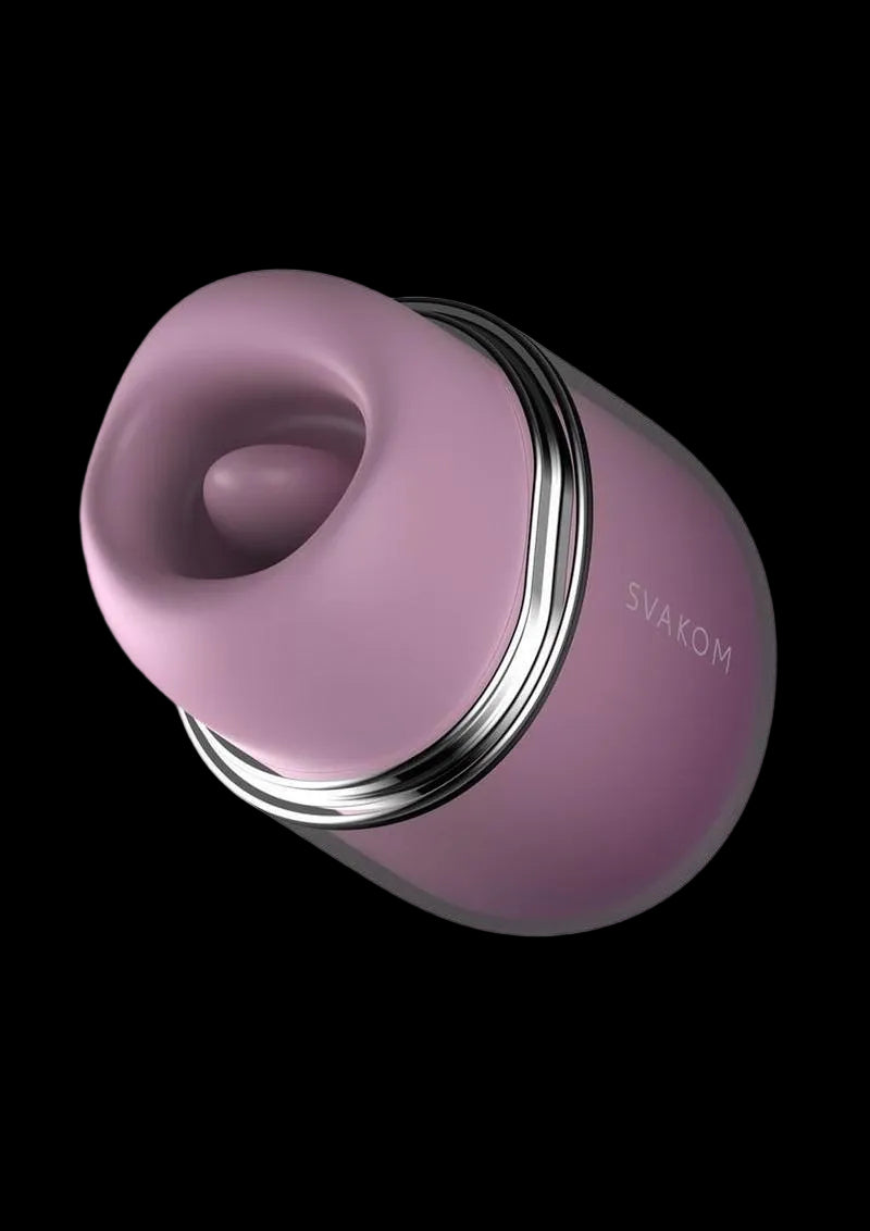 Purple silicone sleeve with silver rim on a white background