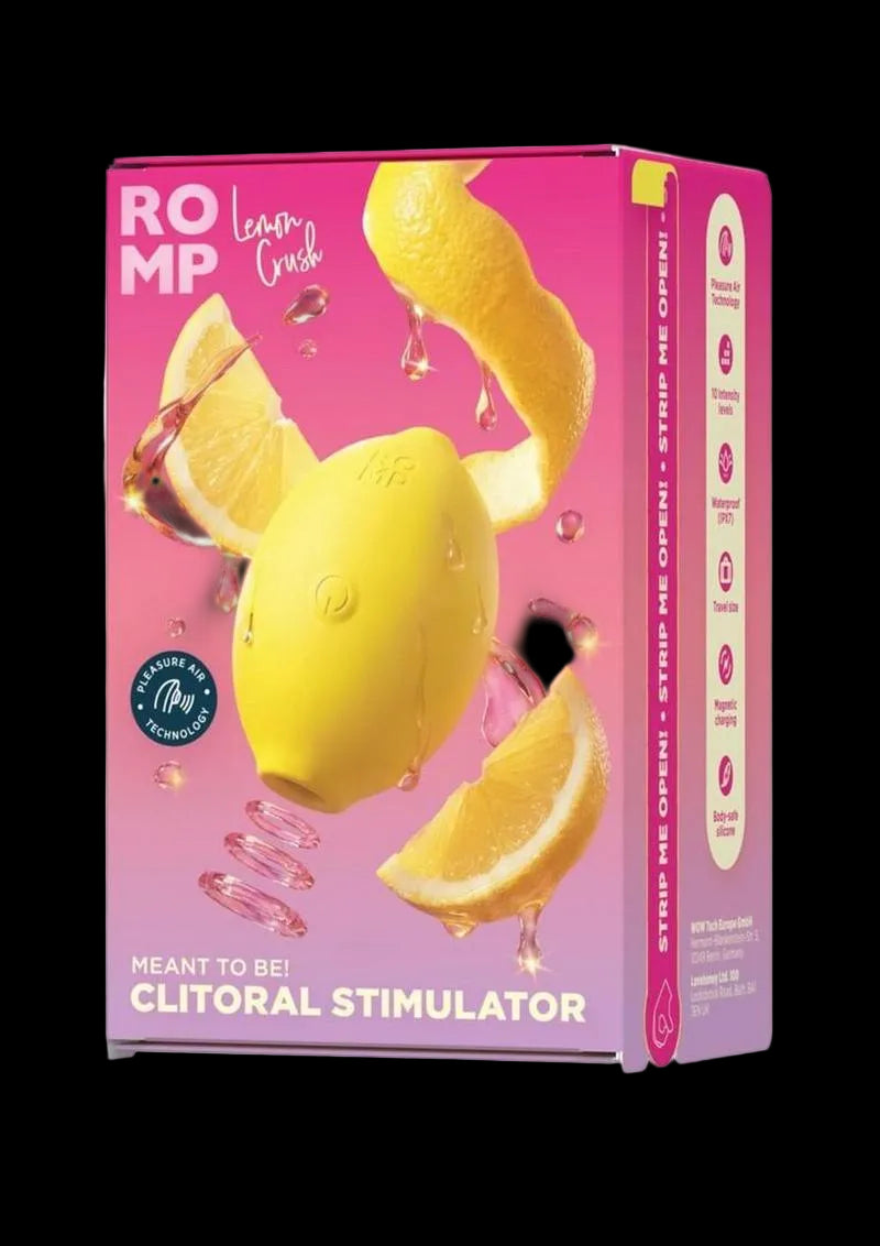Product packaging with lemon design on a pink background