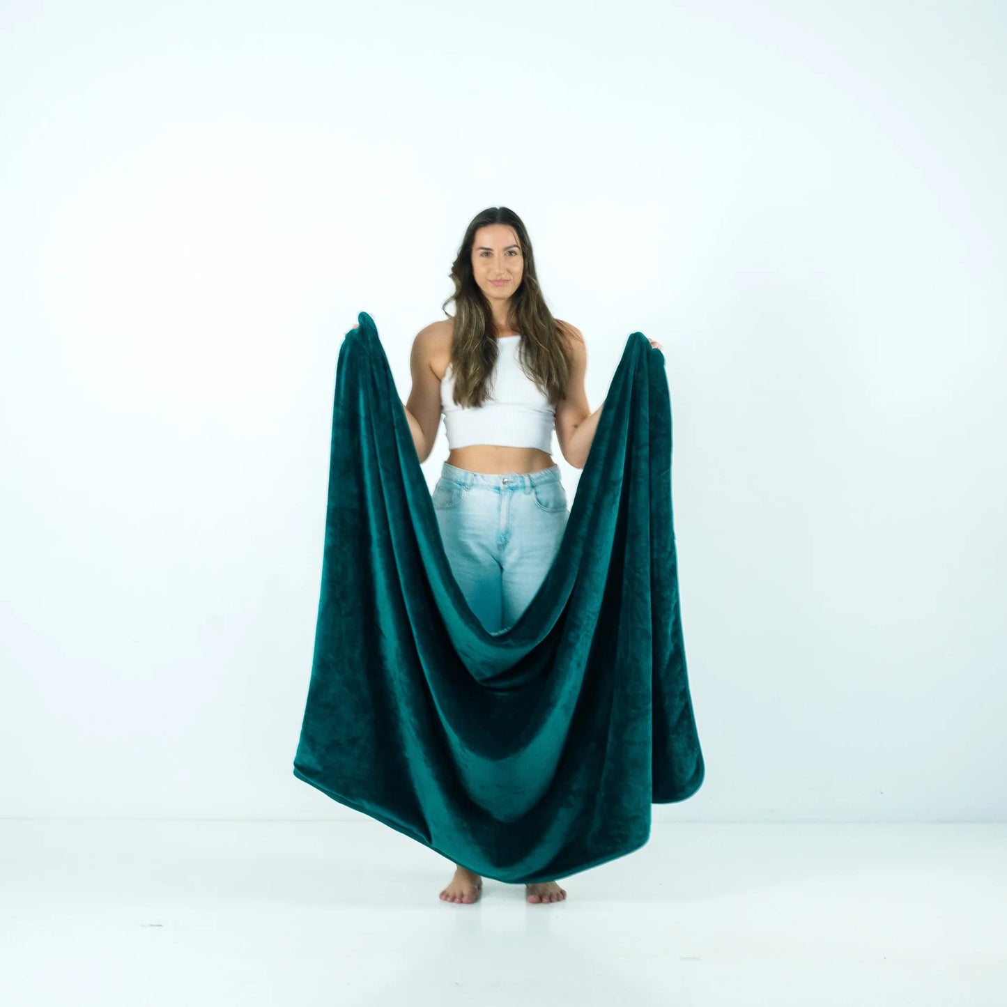 Splash Blanket- Small Emerald Green