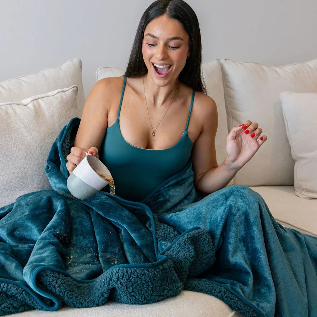 Splash Blanket- Small Emerald Green